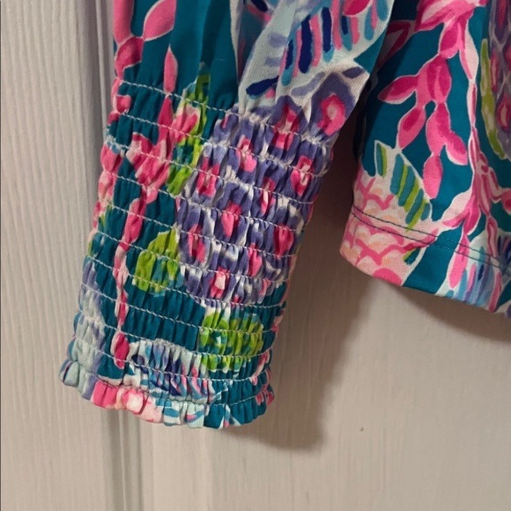 Lilly Pulitzer Vibrant Floral Off-Shoulder Blouse - Picture 5 of 5